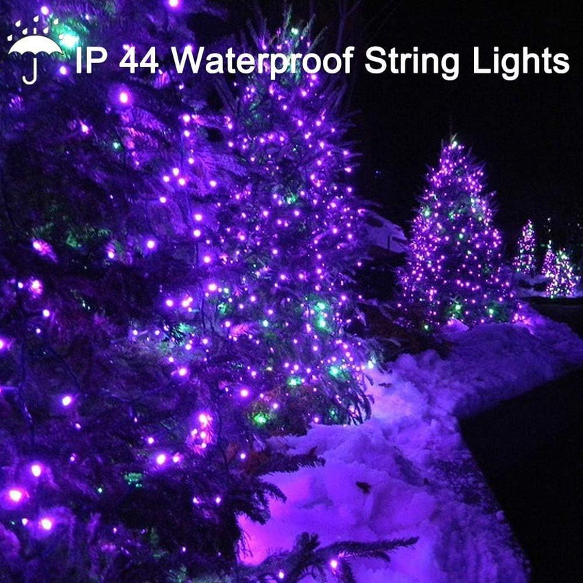 Christmas Lights Purple - low energy 35m/115ft 320 LEDs Memory Function 8 Modes End to End Plug Extendable Waterproof Outdoor Indoor Fairy Xmas String Lights for Halloween Tree/Party/Patio/Home/Garden Decor
