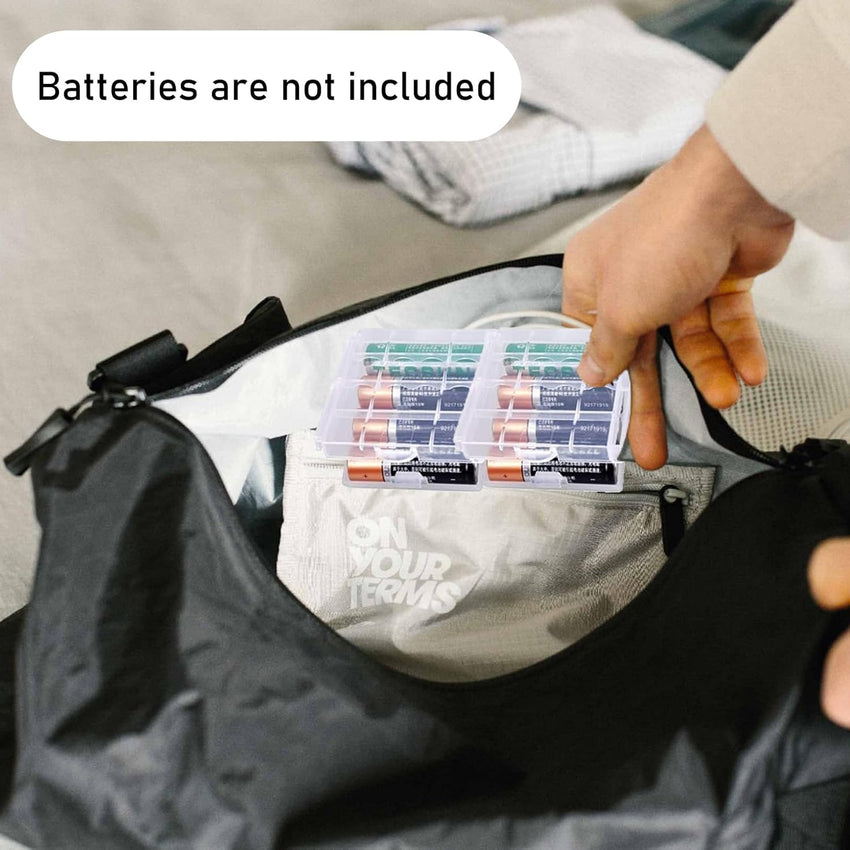 7 Pcs Clear Plastic Cell Battery Storage Case Holder Box, AA/AAA Cell Battery Storage Case, Battery Case Hard Plastic Batteries Storage Boxes, for AA/AAA Batteries and Rechargeable Batteries