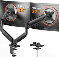 ErGear Dual Monitor Arm, Full Adjustable Monitor Mount for 13â32â³ Screens, Fast Install Computer Monitor Stand with Tool-Free VESA Mount, Max Load 19.8 lbs, Max VESA 100x100mm