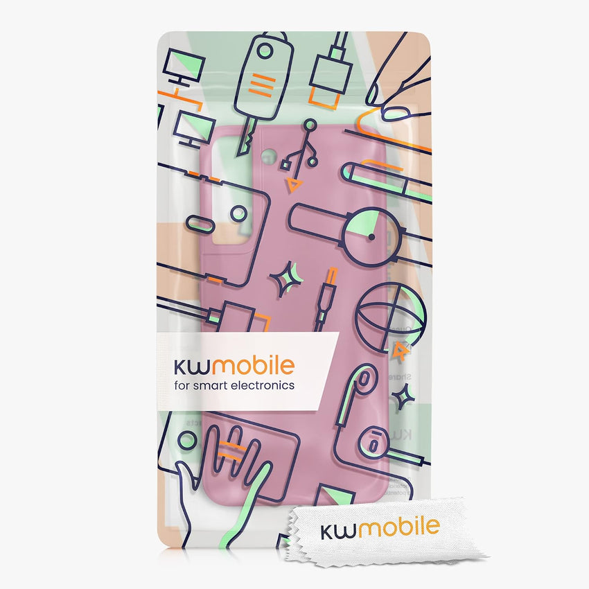 kwmobile Case Compatible with Samsung Galaxy S22 Plus Case - TPU Silicone Phone Cover with Soft Finish - Dark Rose