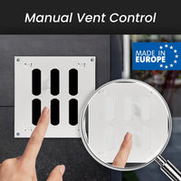 Repa Market 16" x 12" Inch (Outer Dimensions) White Adjustable Air Wall Vent Cover - Indoor Outdoor Metal Grille Heating Cooling Ventilation for Home Garage Shed Open and Close Register (400 x 300 mm)