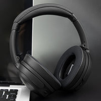 SOULWIT Cooling Gel Ear Pads Cushions Replacement for Bose QuietComfort 45 (QC45)/QuietComfort SE (QC SE)/New Quiet Comfort Wireless Over-Ear Headphones, Earpads with Ice Silk Fabric - Black