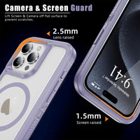 Ethanger for iPhone 13 Pro Max Case Shockproof Military Grade Protective Cover Compatible with MagSafe Heavy Duty Hard Back TPU Bumper Magnetic Phone Case, Light Purple