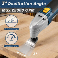 Oscillating Multi Tool 200W Corded 22000 OPM 3ÃÂ° Oscillation with 20 Accessories