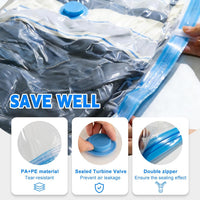 Vacuum Storage Bags 20 Pack with Electric Pump for Clothes & Travel â Clear