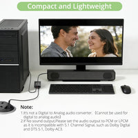 AD Converter Analog-to-Digital 192kHz 3.5mm to Optical SPDIF Toslink with Cables â with Cables
