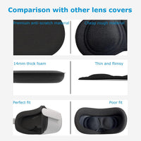 Digicharge VR Lens Cover Protector, Compatible with Meta Quest 3S, 3S Xbox Edition, Quest 3, Quest 2, Oculus Rift S, Valve Index, Pico 4 (Classic), Premium Foam, Dust and Scratch Shield VR Lens Cap