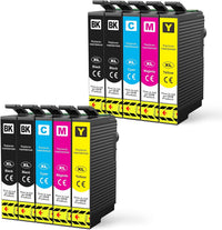 Kuva compatible for 604XL Ink Cartridge Multipack Compatible with Epson Expression Home XP-2200 XP-2205 XP-3200 XP-3205 XP-4200 XP-4205 Workforce WF-2910 WF-2930 (10-Pack)
