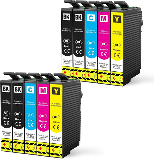 Kuva compatible for 604XL Ink Cartridge Multipack Compatible with Epson Expression Home XP-2200 XP-2205 XP-3200 XP-3205 XP-4200 XP-4205 Workforce WF-2910 WF-2930 (10-Pack)