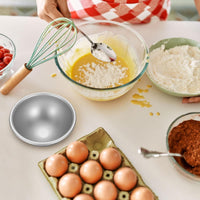 sourcing map Metal Cake Pan Set, Aluminum Alloy Princess Doll Cake Baking Non Stick for Home Kitchen Dessert DIY, 7.1" Hemispherical