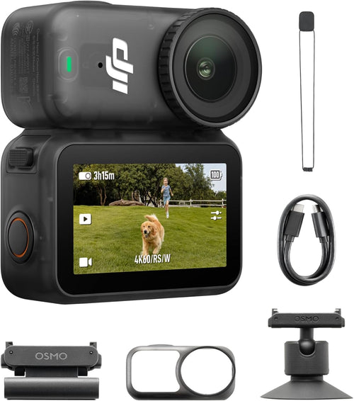 READ DESCRIPTION DJI Osmo Nano Standard Combo (64GB) - Small 4K/60fps Vlogging Camera with a 1/1.3″ Sensor, 143° Wide FOV Video, 200-Min Recording, Swift Content Transfer, Magnetic POV Cam 4K for Sports, Vlog