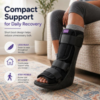 BODYTONIX Walker Fracture Boot - Short and Compact Ankle Support Boot Brace for Sprained Ankle, Post-Op Recovery and Fractures | Right or Left Foot (UK 3-5)