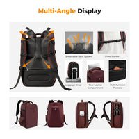 K&F CONCEPT Hardshell Camera Backpack DSLR Waterproof with 15.6in Laptop Compartment Red