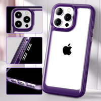 SharkProten Case for iPhone 13 Pro Mobile Phone Case Cover TPU PC Slim Shockproof Anti-Scratch Transparent Cell Phone Case for Girls Women Case Purple