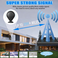 TV Aerial, Indoor TV Aerial 360^0 Reception High Gain Digital TV Antenna with Strong Signal Booster Support 4K 1080P Local TV Channels