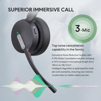 Yealink BH70 Wireless Headset with Microphone Noise Cancelling, Stereo Bluetooth Headset for Office 35h Talking Time Work Teams Headsets for Computer PC