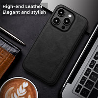 X-level Desighed for iPhone 16 Pro Max Case, Military Grade Drop Protection, Non - Slip Anti - Fingerprint Soft PU Leather Scratch-Resistant Back Shockproof Mobile Phone Case,