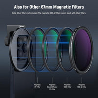 NEEWER 67mm Magnetic CPL Filter, Circular Polarizing Filter with Cold Shoe Camera Lens Clip, Photography Accessories Compatible with Samsung Galaxy Android