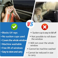 Car Window Sun Shades UV Protection for Kids Universal Rear Window Elastic â 2 pcs