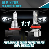 H8 H9 H11 LED Headlight Bulbs Canbus Error Free 12V 70W 12000Lumens