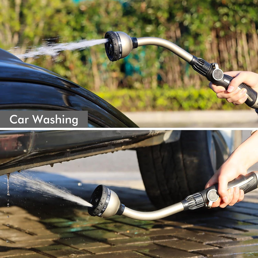 RESTMO Watering Lance Heavy Duty, Metal Spray Lance 10 Spray Patterns, 42cm Long Garden & Lawn Sprayer Gun with Thumb Flow Control, Perfect Hose Wand to Water Hanging Baskets and Shrubs