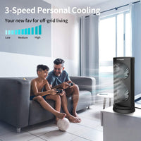 Dr. Prepare Tower Fan Oscillating Fan, Portable Desk Fan with 3-Speed Options, 110Â° Oscillation, 3 Timers, Personal Quiet Table Fan for Home Office Desktop Bedroom