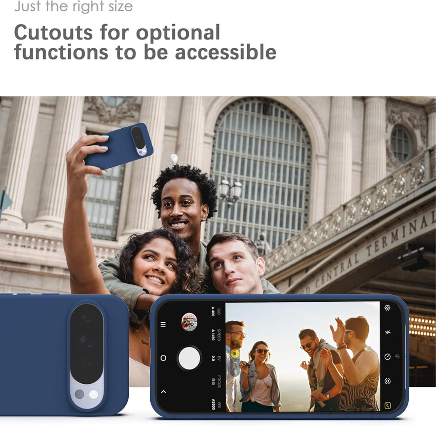 YATWIN Silicone Case for Google Pixel 10 Pro XL, Soft-Touch, Shockproof, DustProof, Antiskid Phone Cover for Google Pixel 10 Pro XL - Dark Blue