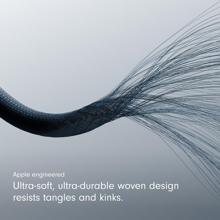 Beats USB-C to USB-C Woven Cable, Fast Charging, Durable/Tangle-Free, Compatible Charger for Apple & Android Devices (1.5 m) - Nitro Navy