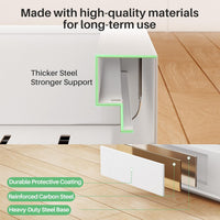 SAYZH Pull Out Cabinet Organiser, Extendable Pull Out Storage, Adjustable Slide Out Drawer Storage Shelves for Kitchen Cupboard with Adhesive Film (30-50 CM W x 43 CM D x 6 CM H)