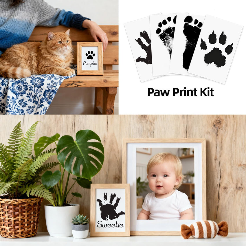 Baby Hand & Footprint Kit with Ink Pads and Cards Ã¢ÂÂ Keepsake Gift Set Black