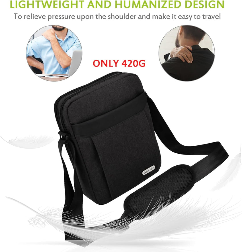UBAYEE Men's Shoulder Bag Multiple Compartments for iPad Ã¢ÂÂ Fits 10.5 inch