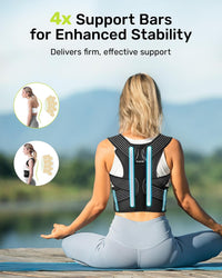 RAKIIE Back Straightener Posture Corrector Padded Shoulder Straps â Grey S (75-90cm)