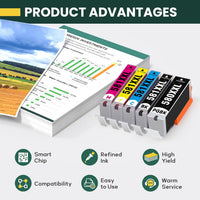 INK E-SALE 580 581 Ink Cartridges Replacement for Canon PGI-580 XXL CLI-581 XXL 10-Pack for TS6350 TS700 TS705 TS705A TR8550 TR7550 TS8350 TS8351 TS6150 TS6151 TS9550