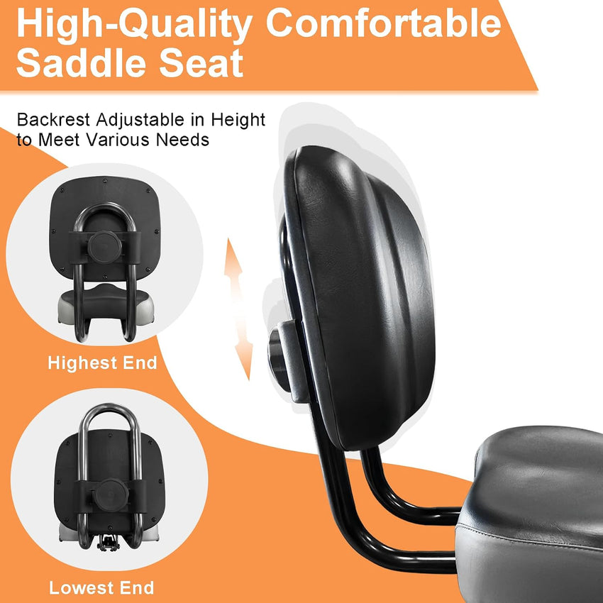 Aresvns Oversized Bicycle Saddle, Comfortable Leather City Bike Saddles Filled with Latex, Replacement Soft Rear Seat Cushion for Bikes, Universally Suitable for Both Men and Women
