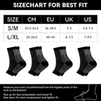 Plantar Fasciitis Compression Socks 4 Pairs Ankle Support for Neuropathy & Arthritis Ã¢ÂÂ Black L/XL