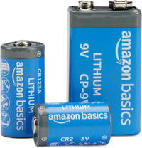 Amazon Basics 4-Pack CR2 Lithium Batteries, 800 mAh, 3 Volt, Long Lasting Power