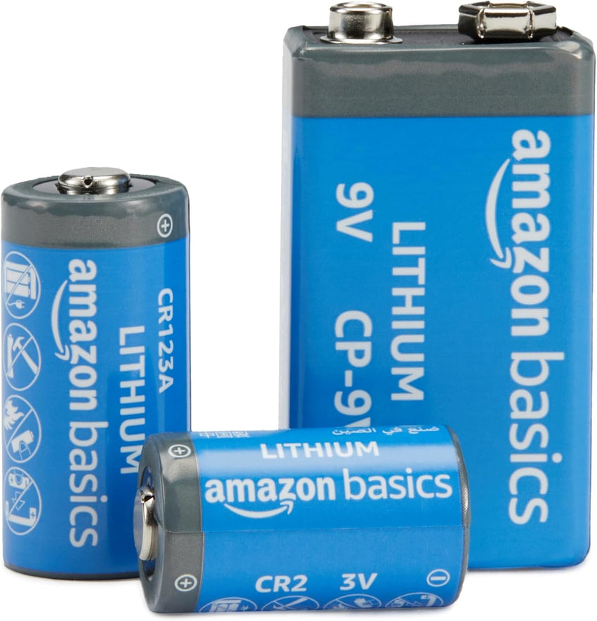 Amazon Basics 4-Pack CR2 Lithium Batteries, 800 mAh, 3 Volt, Long Lasting Power