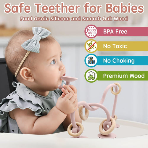 Baby Suction Toy Multi-Purpose Sensory â Light Pink 6-12 Months