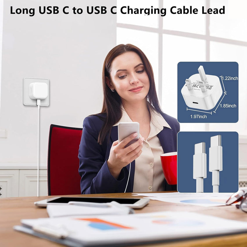 Samsung USB C Charger Plug and Cable 1M, Samsung Fast Charging USBC Plug with Type C Lead for Galaxy S26 S25 S24 S23 S22 S21 S20 A56 A55 A54 A53 A52S A16 A15 A14 A36 A35 A34 A33 A32 A26 A25 A70 A71