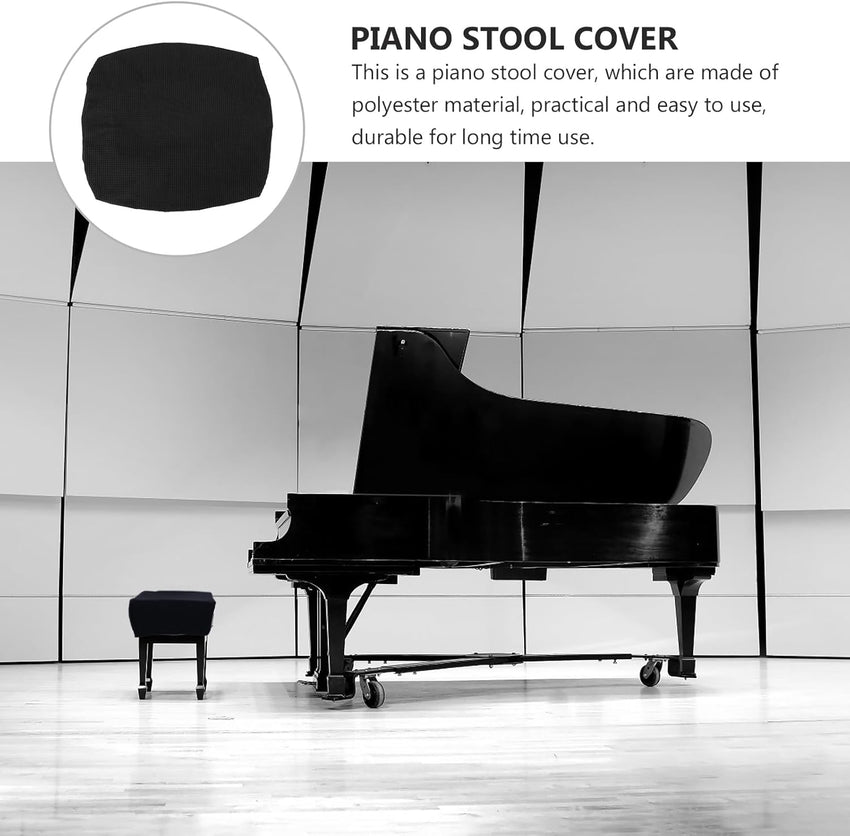 Piano Stool Cover Elastic Full-Wrap Soft Protector for Home Hotel Meeting â 15.7x15.7 Inch