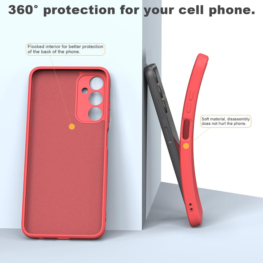 Silicone Cover for Samsung Galaxy A05s 4G (6.7 Inches) No screen protector incl Soft Silicone Ultra Thin TPU Case for Samsung Galaxy A05s 4G â Red