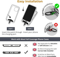 Phone Wrist Strap Lanyard Anti-Theft Glow in the Dark â Black-White