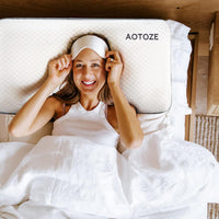AOTOZE Best Firm Memory Foam Pillow, Hard Pillow for Sleeping,Flat Pillow for Deep Sleep,Oeko-TEX & CertiPUR-US Double Certification, 28 x 15 inch