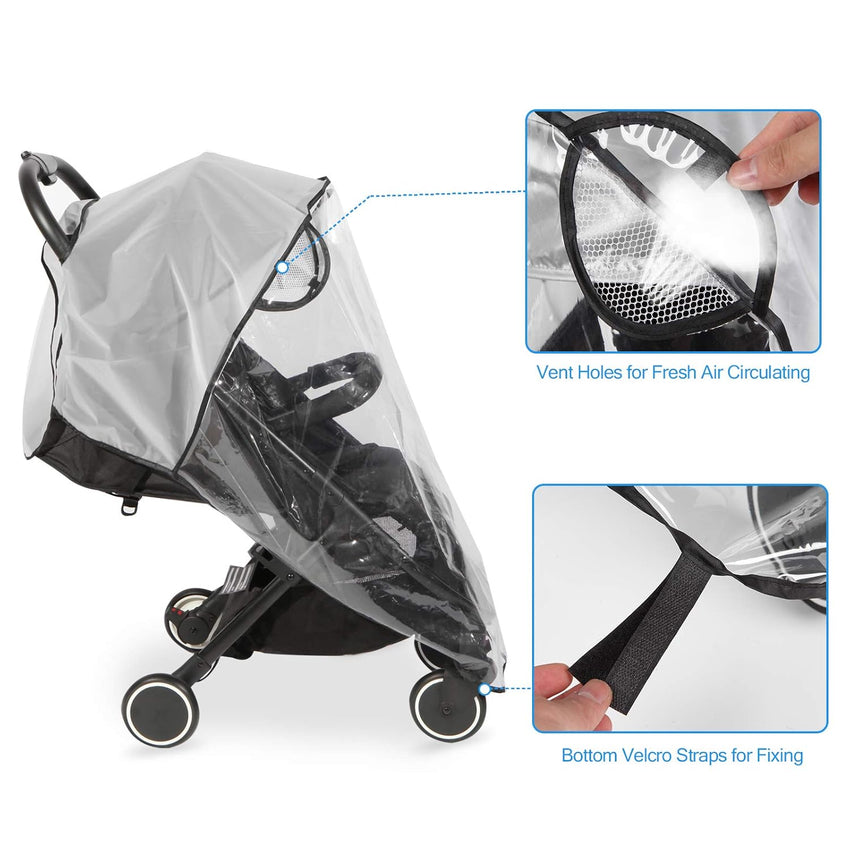 Universal Rain Cover for Pushchair,Pram Rain Cover,Rain Cover for Pram,Travel Weather Shield for Windproof, Waterproof, Protect from Sun Dust Snow