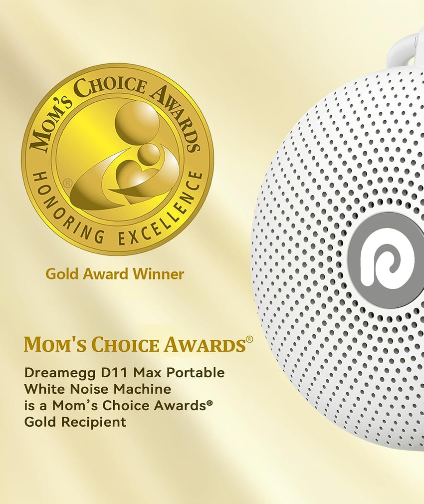 Dreamegg White Noise Machine, Portable Sound Machine Baby Features Powerful Battery, D11Max Sleep Aid Sound Machine for Baby Adults 21 Soothing Sounds for Sleeping Nursery Travel Gift USB Rechargeable