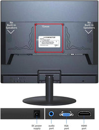 SKitphrati 17 Inch PC Monitor 1280 X 1024 LED 4 3 Monitor, Computer Monitor with HDMI & VGA, TN Panel, 60 Hz, 5Ms, 4:3, VESA, for Computer Laptop Ras Pi