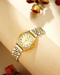 Ladies Stainless Steel Dress Watch Roman Numerals Vintage Ã¢ÂÂ Silver Small