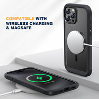Diaclara Magnetic Designed for iPhone 15 Pro Case [Compatible with MagSafe], 360Â° Full Body Case with Screen Protector + Camera Lens Protector for iPhone 15 Pro 6.1" (Black)