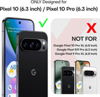 TAURI Magnetic for Google Pixel 10 & Pixel 10 Pro Case, Fit for Magsafe [Shockproof Military Grade Protection] Slim Phone Cover, Translucent Matte Black