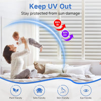 Privacy Window Film Frosted Stripe Static Cling UV Protection â 75x200cm